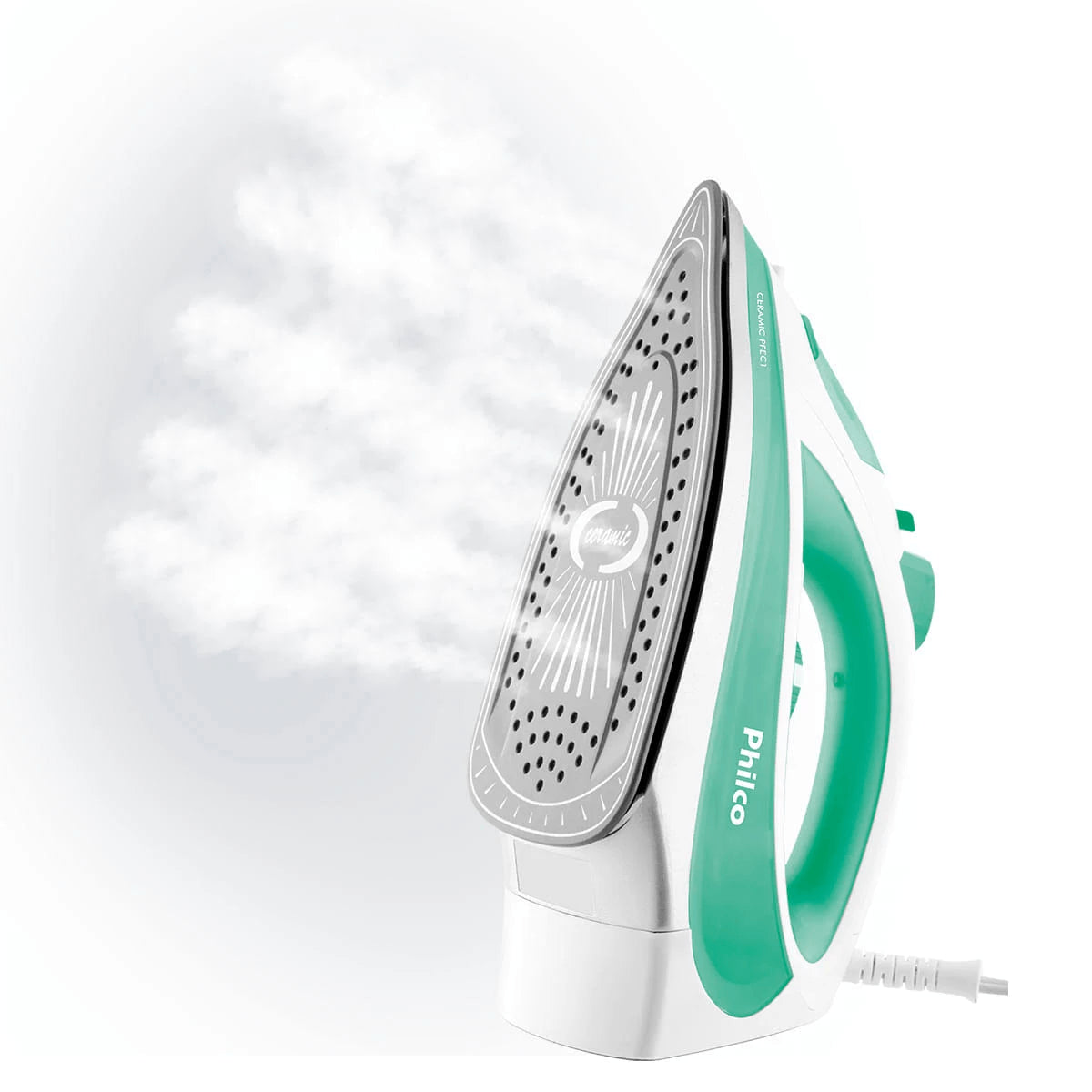Ferro de Passar a Vapor Ceramic 1200W Base Cerâmica Verde 220V PFEC1 - Philco — foto 2