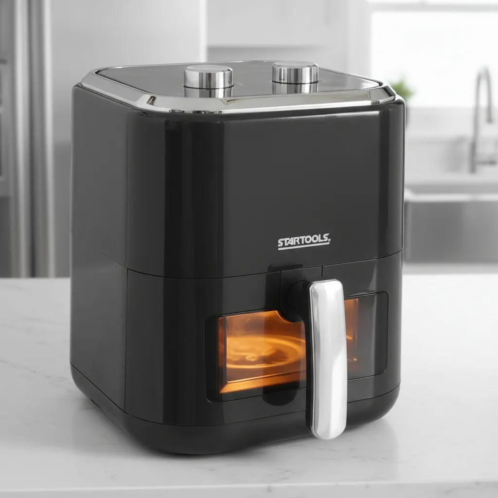 Fritadeira Air Fryer 5L 1350W com Visor e Luz Interna Preta 127V - Startools — foto 4