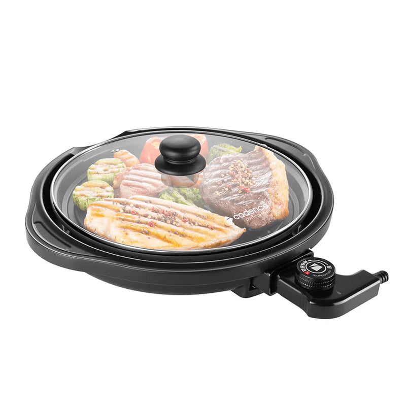 Grill Elétrico Multifuncional Perfect Taste 30cm com Tampa de Vidro 127V - Cadence