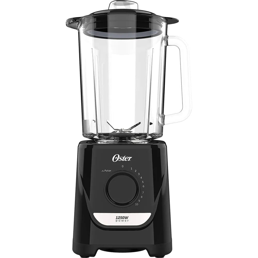 Liquidificador Power 1250W Jarra de Vidro 2,2L 10 Velocidades Preto 127V - Oster — foto 2