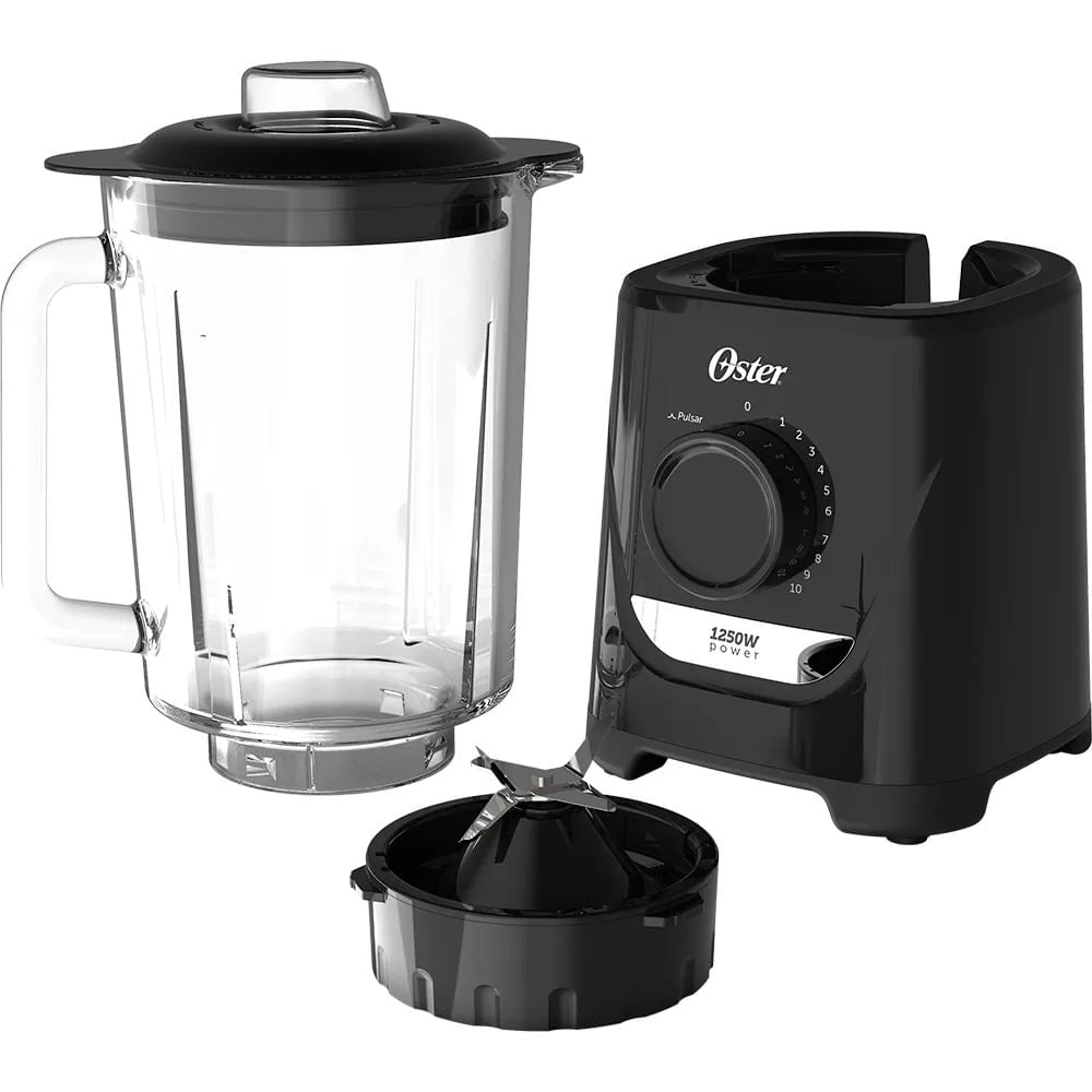 Liquidificador Power 1250W Jarra de Vidro 2,2L 10 Velocidades Preto 127V - Oster — foto 4