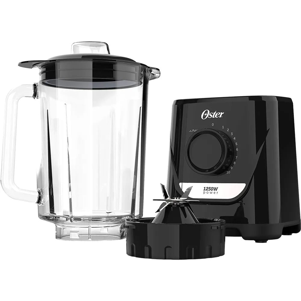 Liquidificador Power 1250W Jarra de Vidro 2,2L 10 Velocidades Preto 127V - Oster — foto 5