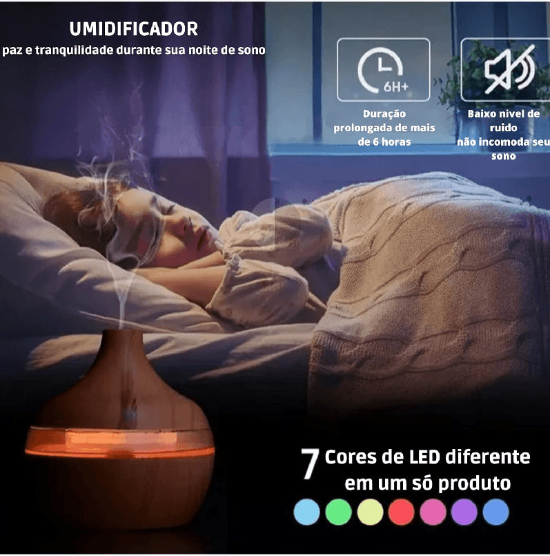 Umidificador e Difusor de Aromas Ultrassônico 300ml com LED USB - X-Cell — foto 3
