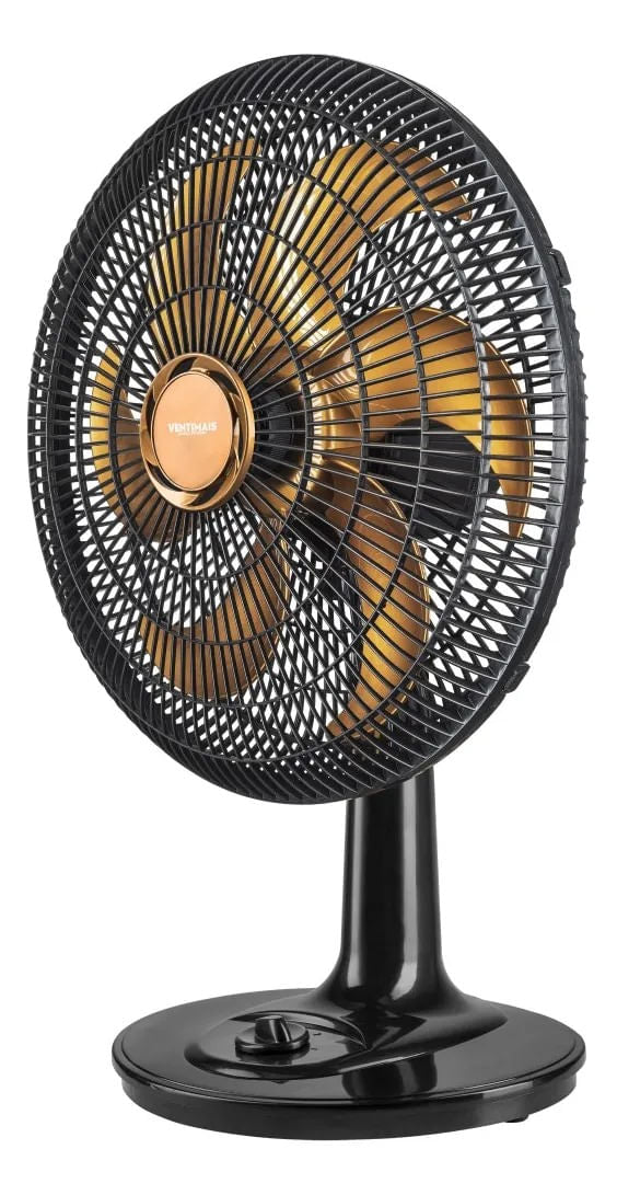 Ventilador de Mesa Turbo 40cm 6 Pás Preto e Bronze 127V Mod. 70084 - Ventimais — foto 2