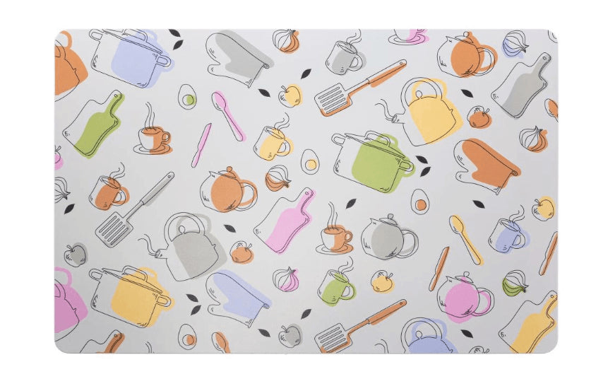 Jogo Americano Plástico Kitchen 43.5x28.5cm - Lyor Presentes