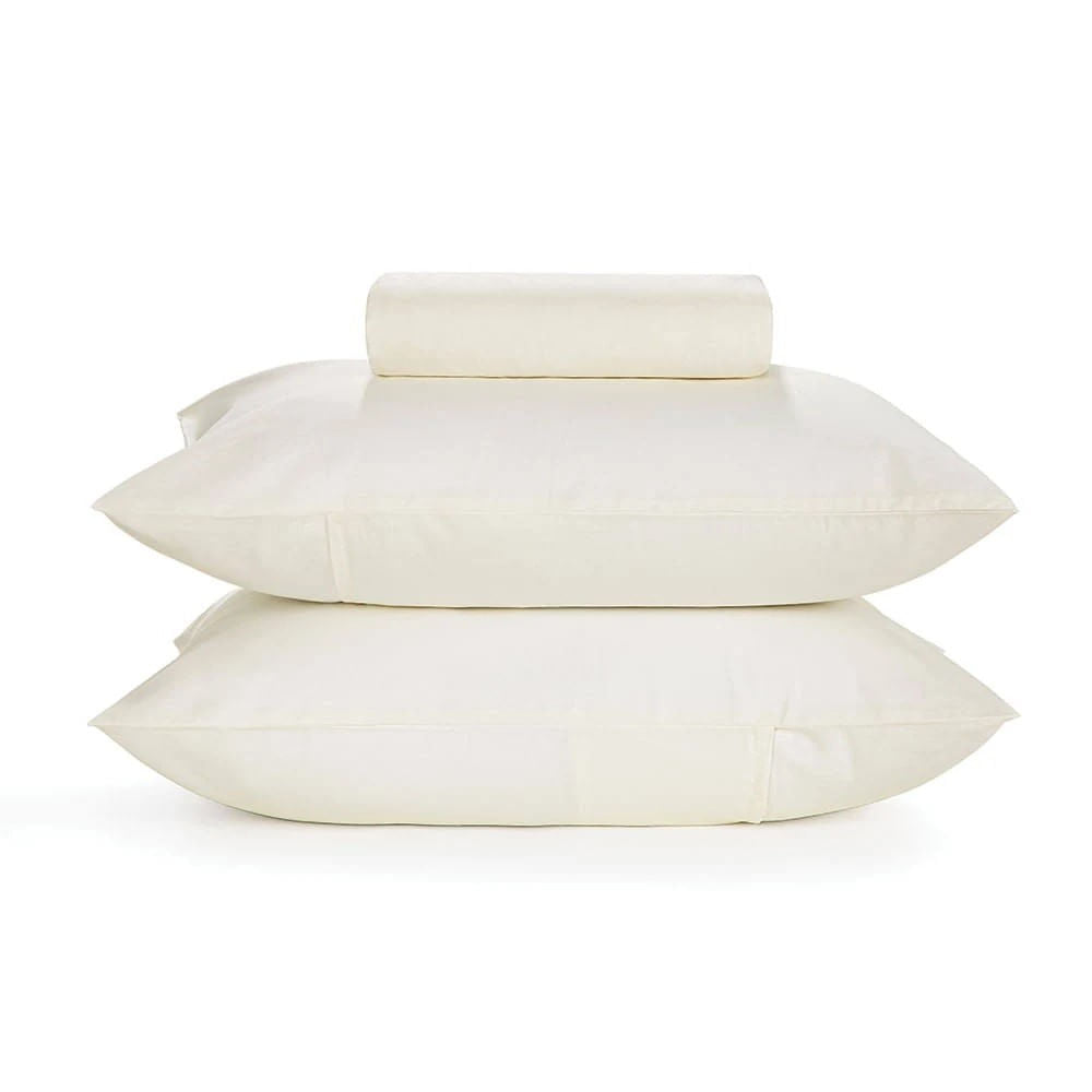 Jogo de Cama Queen 3 Peças Matiz 150 Fios Ivory - Karsten
