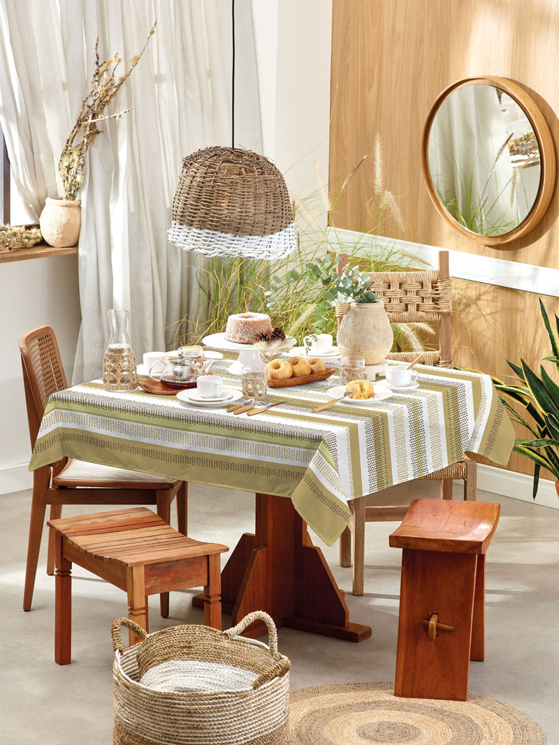 Toalha de Mesa Basic 4 Lugares Listradinho 140x140cm - Teka