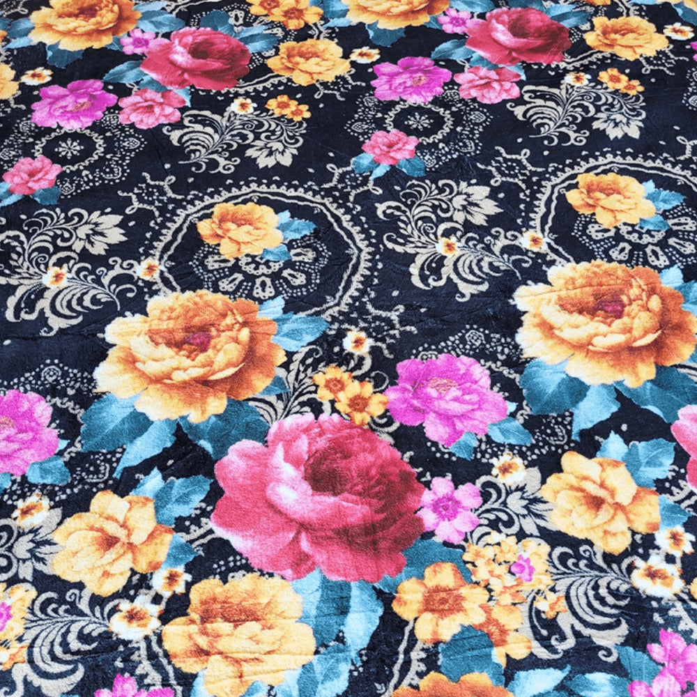 Manta Casal Microfibra Celta 1,80m X 2,20m Floral - Fatex - foto 4