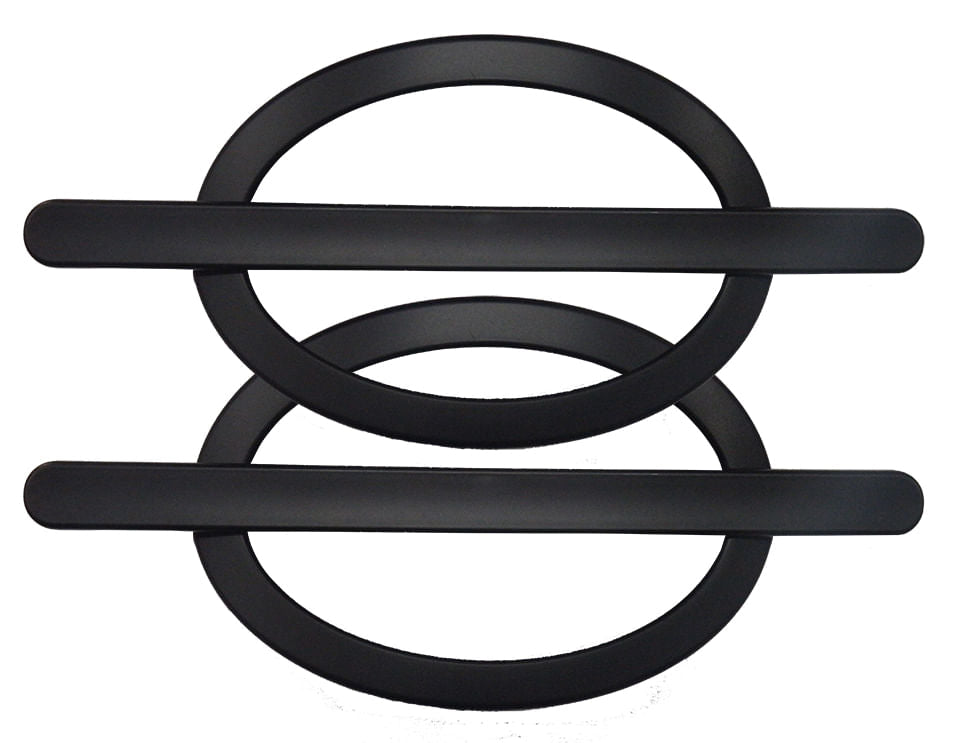 Fivela para Cortina Oval Preto Fosco Par - Bella Arte - foto 2