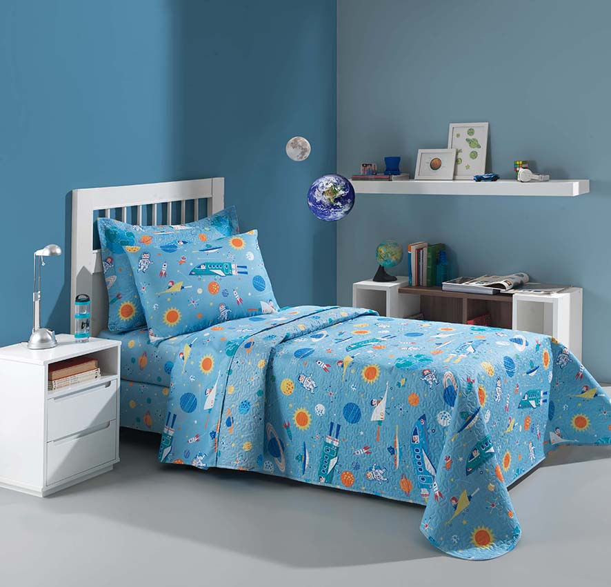 Jogo de Cama Infantil Microfibra Menino 3 Peças - Andreza Enxovais