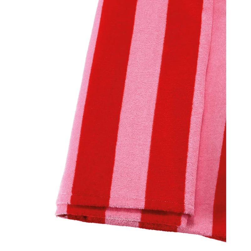 Toalha de Praia Velour Cabana Stripes Rosa 76x152cm - Dohler - foto 2