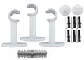 Kit Varão Pratiko 3 Suporte Branco 2.50m - Bella Arte