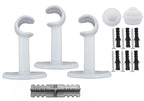 Kit Varão Pratiko 3 Suporte Branco 2.50m - Bella Arte