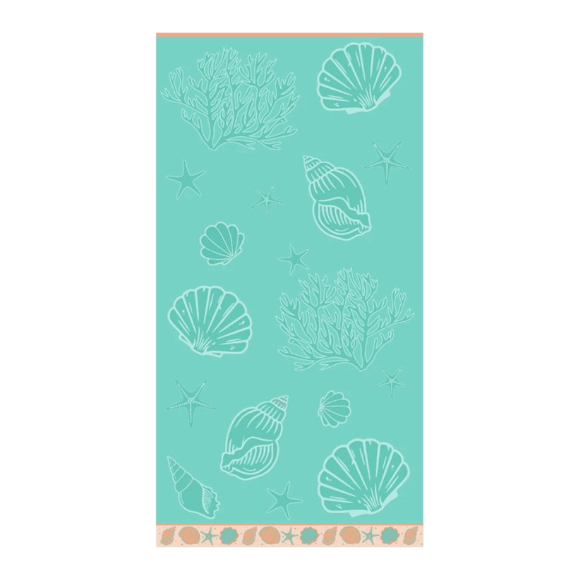 Toalha de Praia Beach Conchas Turquesa 78x150cm - Appel