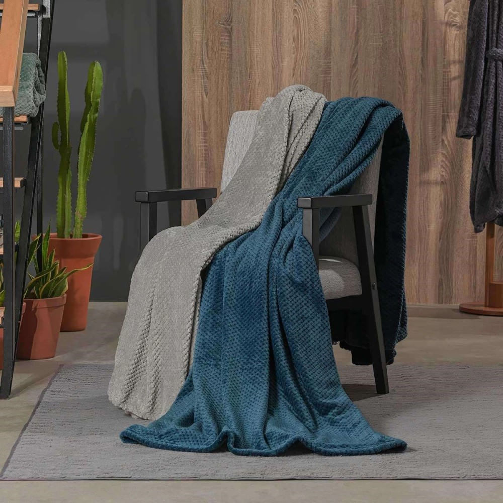 Manta Flannel Pollo Casal Cinza Vapor 1,80x2,20m - Appel - foto 2