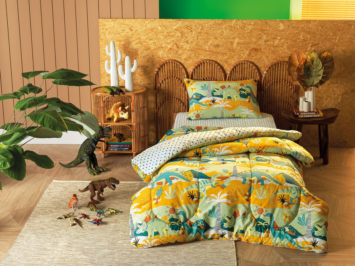 Jogo de Cama Kids Solteiro Dino 2 Peças - Teka