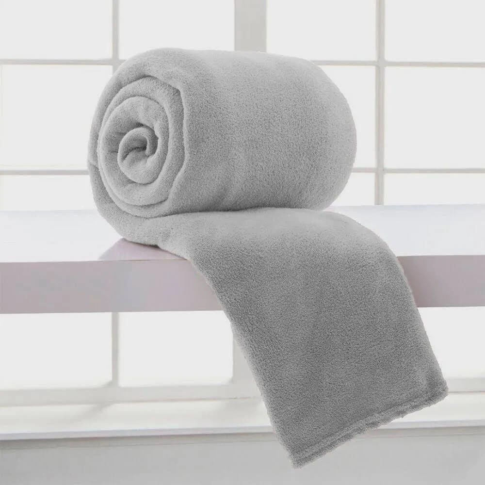 Cobertor Casal Microfibra Velour Cinza - Camesa - foto 4