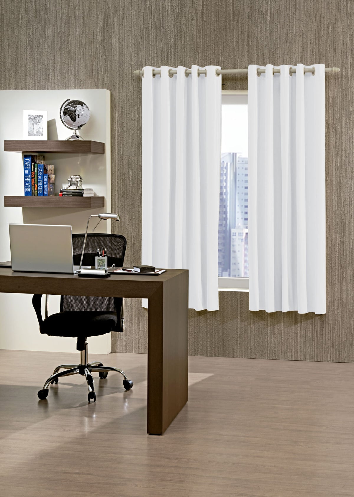 Cortina Corta Luz PVC Branca 160x200cm - Bella Janela