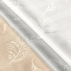 Toalha de Mesa Retangular 6 Lugares Jacquard Ramália Bege - Karsten - foto 2