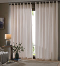 Cortina Duplex Lisa Cromo Areia 170x300cm - Bella Janela