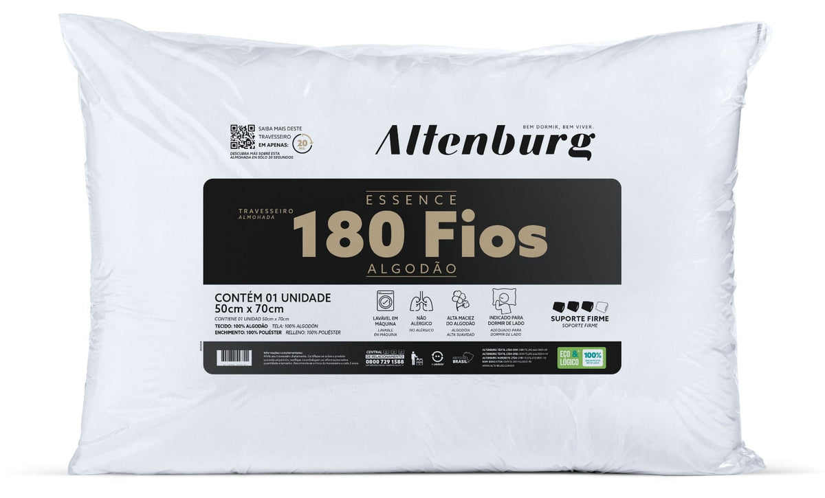 Travesseiro Percal 180 Fios 50x70cm - Altenburg