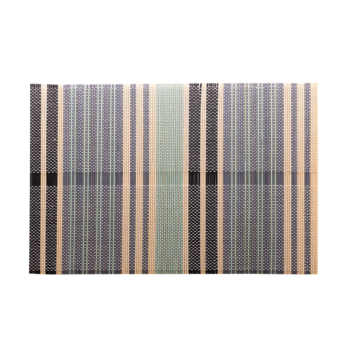 Lugar Americano Esteira de Bambu Listrado 45x30cm - Lyor Presentes