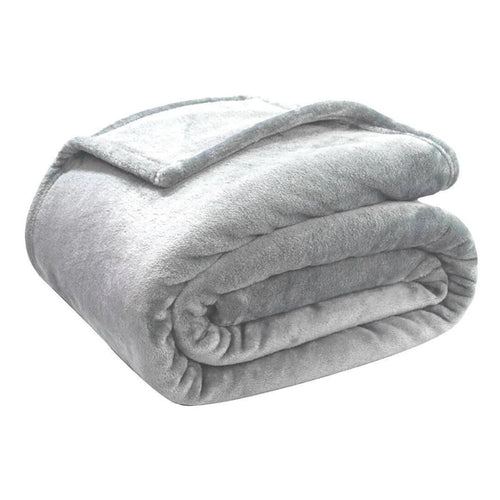 Cobertor Velour Queen Microfibra Cinza 220x240cm - Camesa