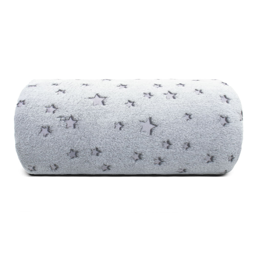Manta Flannel Colori Efeito Bordado Solteiro Stars - Appel