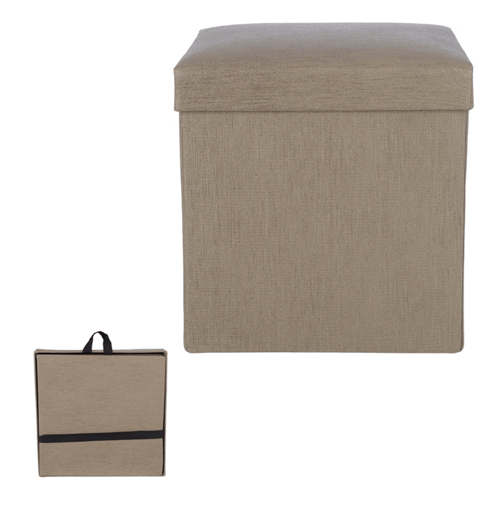 Baú Organizador Desmontavel Linho Taupe 38x38cm - Dea