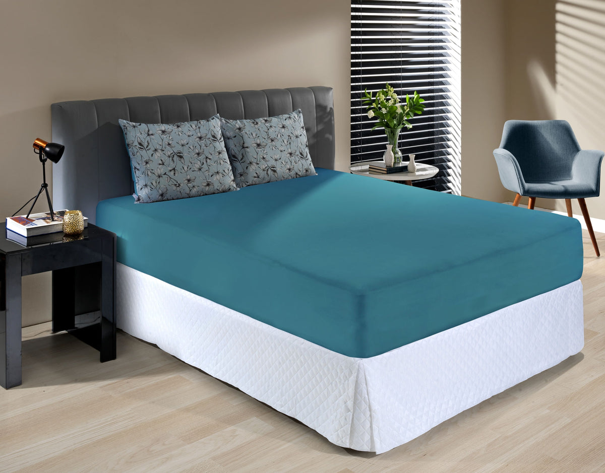 Jogo de Cama Queen Malha Slim 3 Peças Sortida - Edromania