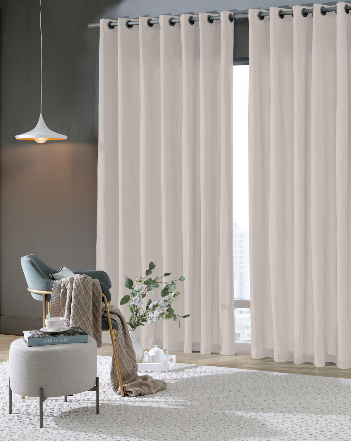 Cortina Rustica Pantex Natural 170x260cm - Bella Janela