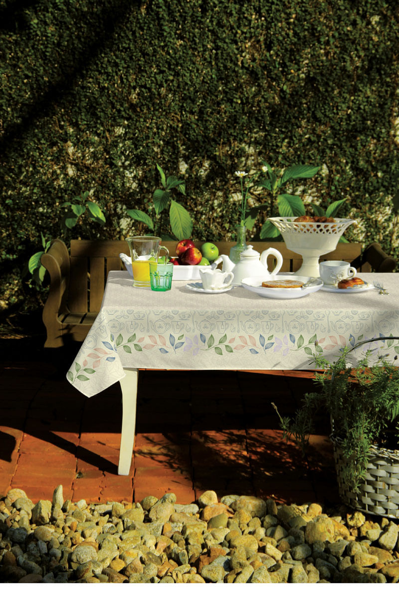 Toalha Mesa Pop Quadrada 4 Lugares Salvia 140x140cm - Lepper