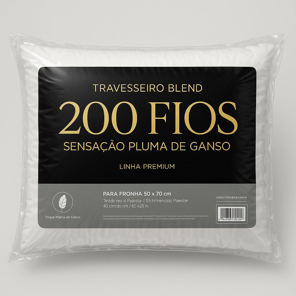 Travesseiro Blend 200 Fios 50x70cm - Bella Enxovais