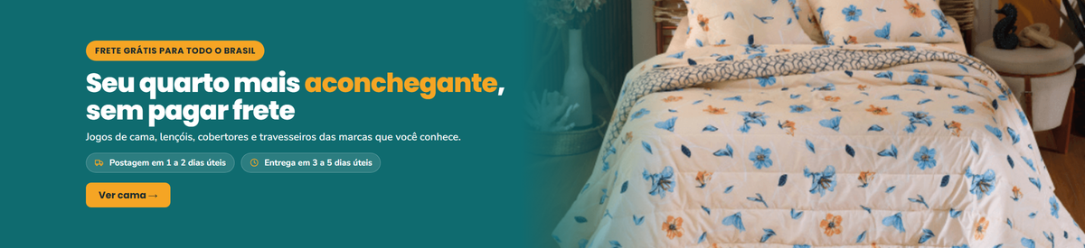 Frete grátis para todo o Brasil: seu quarto mais aconchegante, sem pagar frete