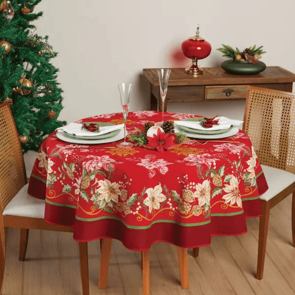 Toalha de Mesa de Natal 4 Lugares - Lepper