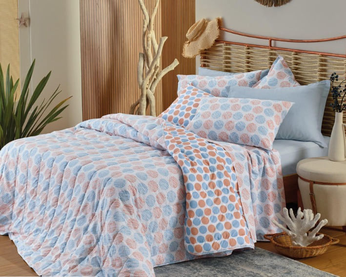 Jogo de Cama Crystal Solteiro Bolhas 2 Peças - Teka