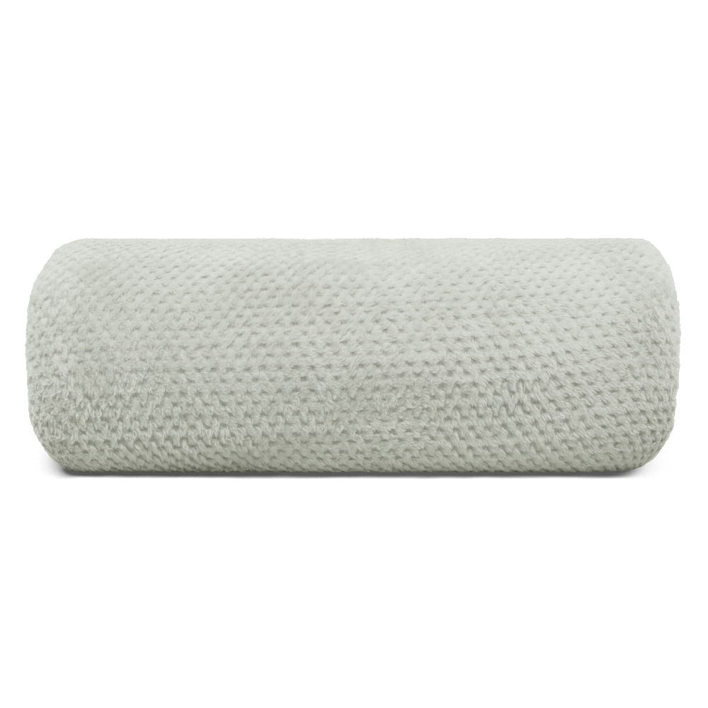 Manta Flannel Pollo Queen Cinza Vapor 2,30x2,20m - Appel